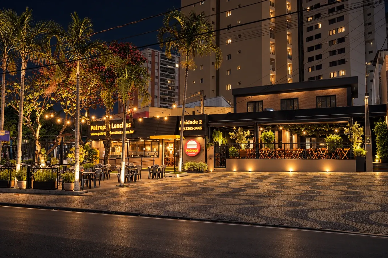 Fachada da unidade Ayrton Senna do Patropi Lanches